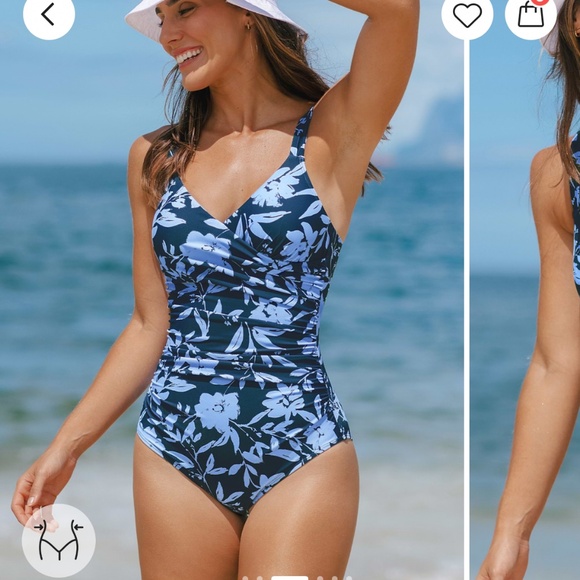 NWT Cupshe Tummy Contouring One-piece Swimsuit Size L - Picture 6 of 6